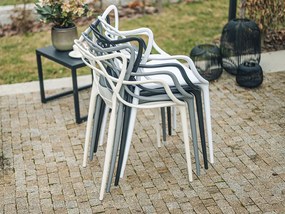 Set 4 bucati scaune din plastic KATO albe