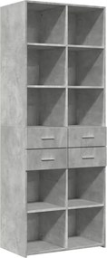 vidaXL Dulap înalt, gri beton, 70x42,5x185 cm, lemn prelucrat