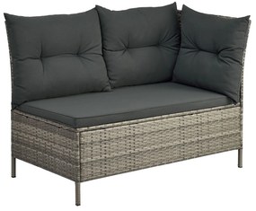 Juskys Set ratan de gradina Manacor - gri