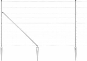 vidaXL Stâlp de gard. Galvanizat 25 x 1,5 m Oțel