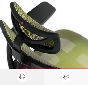 Scaun ergonomic Diablo V-Basic: negru-verde