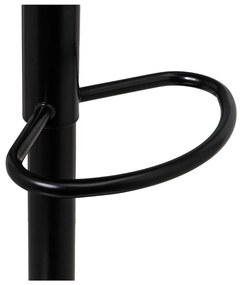 Scaune de bar negre cu înălțime ajustabilă 2 buc. din imitație de piele (înălțime șezut 56,5 cm) – Casa Selección