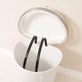 Coș de gunoi alb cu pedală din plastic 50 l – Addis