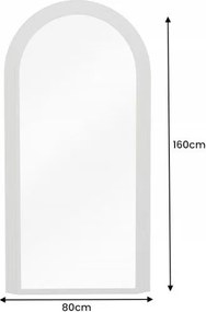 Oglinda de perete decorativa Art Deco 160cm, greige