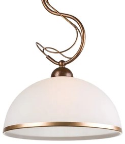 Lampă suspendată pe tijă COBRA 1xE27/60W/230V, diam. 30 cm, bronz/patină