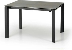 Masa extensibila HORIZON, gri/negru, ceramica, 120/180x85x76 cm