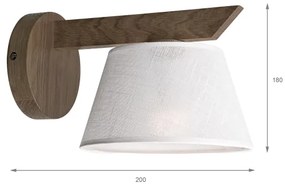 Aplică LED Brilagi ANTHONY 1xE14/40W/230V stejar nuc/alb