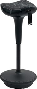 Vinsetto Taburet de birou cu funcție de rotație, taburet ergonomic, reglabil pe înălțime 65,5-83,5 cm, înclinat 120°, Negru | Aosom Romania