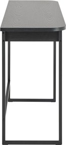 Masă consolă neagră cu aspect de lemn de frasin 40x140 cm Darlington – Actona