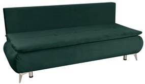 Canapea extensibila Sofie Lux, 203x92x86 cm, 3 locuri, lada pentru depozitare, verde pin