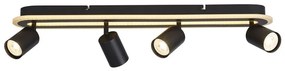 Plafoniera cu 4 spoturi metal negru San Diego