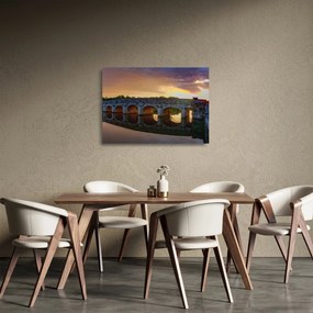 Tablou pe sticlă cu pod (70x50 cm)