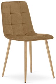Scaun Bucatarie/Dining Jacob Maro Catifea Picioare Metalice Finisaj lemn