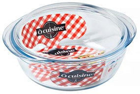 Vas termorezistent cu capac 18cm, 1.4L, Ocuisine