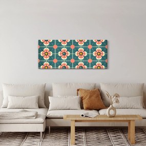 Tablou - Model retro cu flori (120x50 cm)