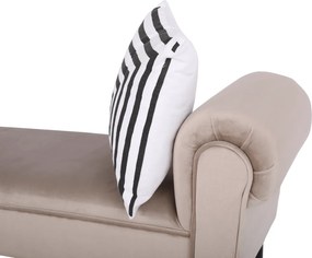 Bancă, catifea Velvet, grej/negru, BURDA