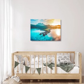 Tablou pe sticlă - Bora Bora (70x50 cm)