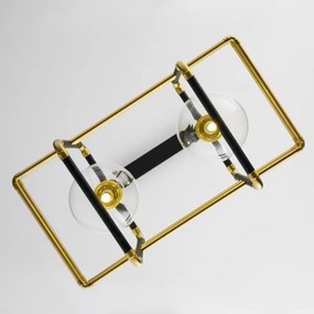 Lustră pe cablu Jupiter 2029 FIORI 2xG9/10W/230V negru/auriu/transparent