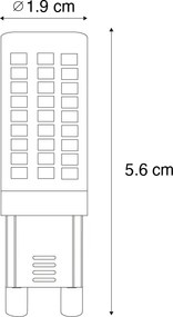 Set de 2 becuri LED G9 reglabile în 3 trepte opal 4,5W 500lm 2700K