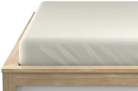 Cearsaf din microfibra crem 180x200 cm