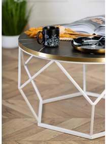 Măsuță de cafea DIAMOND 40x70 cm auriu/negru/alb