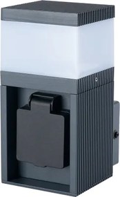 BRILAGI - Lampă de exterior cu priză SCHUKO PILLAR 1xG9/11W/230V IP44 antracit