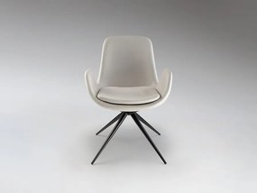 Scaun pivotant dining design elegant Zuna alb