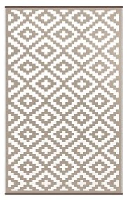 Covor reversibil potrivit și pentru exterior Green Decore Nirvana, 120 x 180 cm, alb - bej