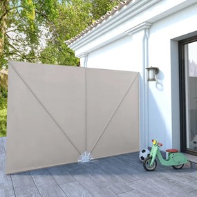 vidaXL Copertină laterală pliabilă de terasă, crem, 300x200 cm