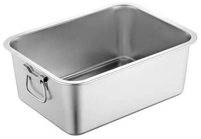 Tava pentru copt cu manere Rosberg R51222K6010, 60x40x10 cm, Otel inoxidabil, Inox