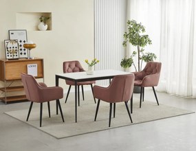 Scaun de masa JORK VELVET, roz