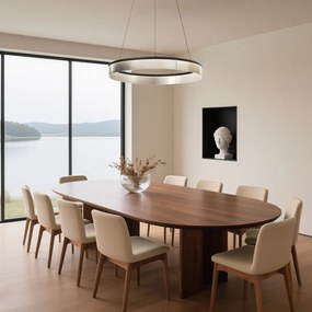 Lampă suspendată modernă neagră 78cm incl. LED cu 3 trepte de intensitate luminoasă - Anello Chandelier