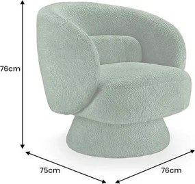 Fotoliu pivotant tesatura boucle verde BOSSA NOVA