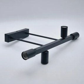 Lustră pe tijă ASTRID 4xE27/60W/230V negru