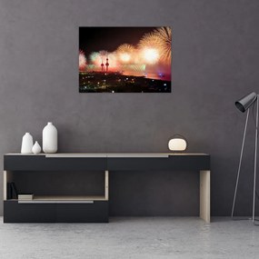 Tablou pe sticlă cu artificii (70x50 cm)