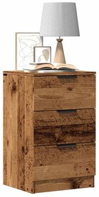 vidaXL Noptiere, 2 buc, lemn învechit, 40x36x65 cm, lemn prelucrat