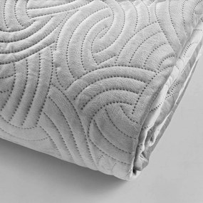 Set cuvertură și față de pernă gri din catifea 240x260 cm Solange – douceur d'intérieur