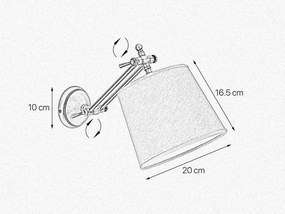 Aplica de perete cu brat articulat Snodo