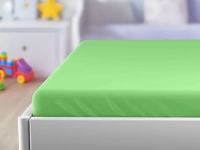 Cearsaf Jersey pentru patut de copii fistic 70 x 140 cm