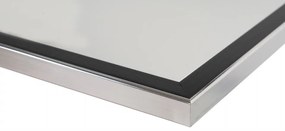 Oglinda dreptunghiulara cu rama din polistiren neagra/argintie Cliff, 56cm (L) x 36cm (W) x 1.6cm (H )