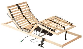 vidaXL Bază de pat electrică cu șipci, 28 șipci, 7 zone, 70 x 200 cm