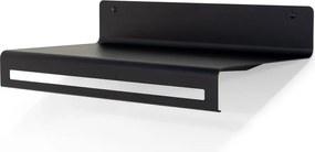 Cuier de perete negru cu raft din metal 60 cm Sway – Spinder Design