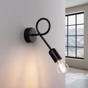 Lampă de perete Sollux SL.1433 LOOP 1xE27/15W/230V negru
