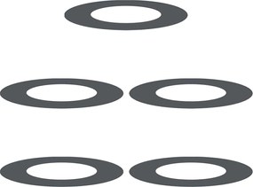 vidaXL potrivit pentru inele de copac plat 5 pcs Antracit Ø40 / 70 cm