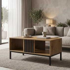 Masuta De Cafea Atelora Stejar-negru 92x50x46 Cm