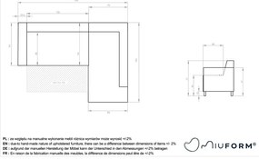 Colțar gri deschis extensibil/cu spațiu de depozitare (cu colț pe partea dreaptă/în formă de ”L”) Classy Sophie – Miuform