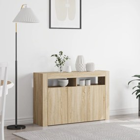 vidaXL Masă laterală Stejar Sonoma Lemn ingineresc 116 x 30 x 75 cm