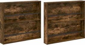 vidaXL Raft pentru reviste 2 pcs Stejar fumuriu 80 x 12 x 70 cm
