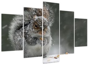 Tablou - Veveriță iarna (150x105 cm)