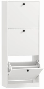 Mobilier pentru pantofi HOMCOM, 3 sertare, pentru pana la 12 perechi de pantofi, PAL, Alb | Aosom Romania